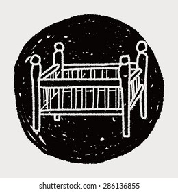 baby bed doodle