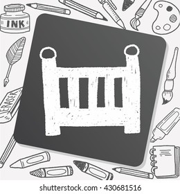 baby bed doodle drawing