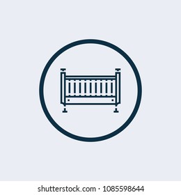 Baby bed icon