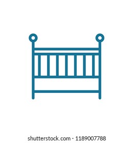 Baby bed icon