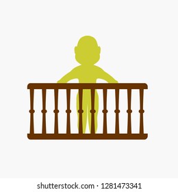 baby bed icon