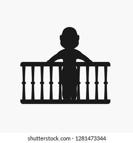 baby bed icon