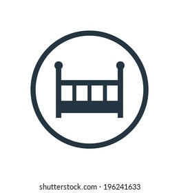 baby bed icon
