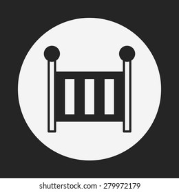 baby bed icon