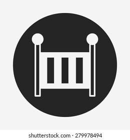baby bed icon