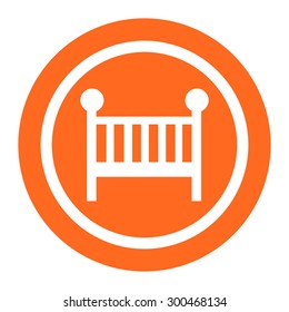Baby bed icon