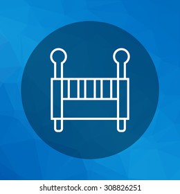 Baby bed icon
