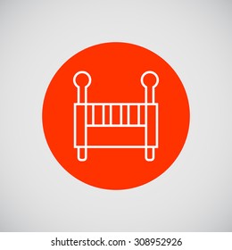 Baby bed icon
