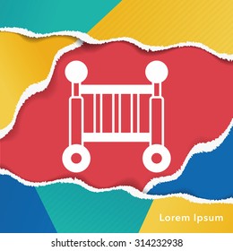 baby bed icon