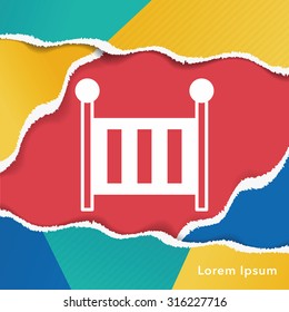 baby bed icon