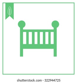 Baby bed icon