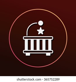 baby bed icon