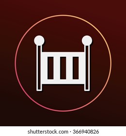 baby bed icon