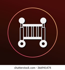 baby bed icon