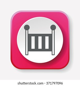 baby bed icon
