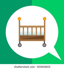 Baby bed icon