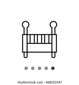 Baby bed icon