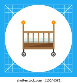 Baby bed icon