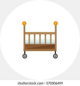 Baby bed icon