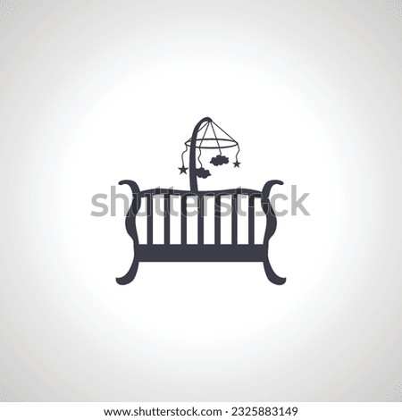 Baby bed icon. cradle icon.