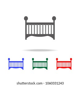 baby bed icon. Elements of baby and baby tools multi colored icons. Premium quality graphic design icon. Simple icon for websites, web design, mobile app, info graphics on white background