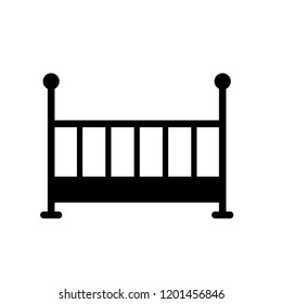 baby bed icon vector