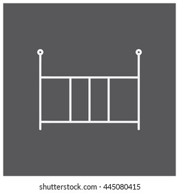 Baby bed icon, vector