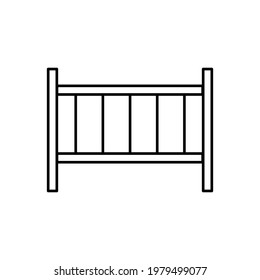 Baby bed icon vector. Vector illustration