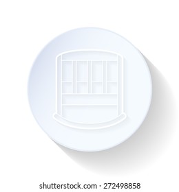 Baby bed thin lines icon vector graphic illustration