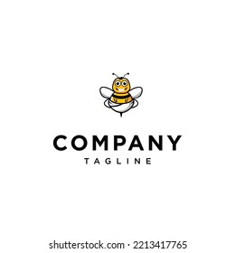 BAby bee cartoon vector logo template