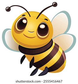 baby bee honeybee buzzing bumblebee vector character art