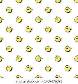 Baby Bee Symbols Cute Vector Pattern