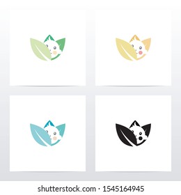 Baby Between Leaves Logo Design