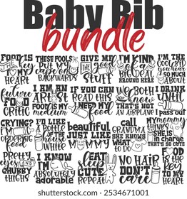 Baby Bib Bundle - Baby Illustrations