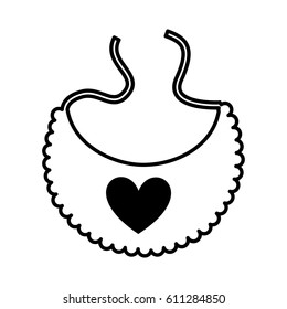 baby bib cute icon vector illustration design