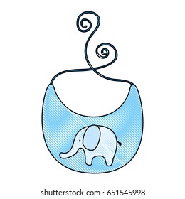 baby bib with elephant