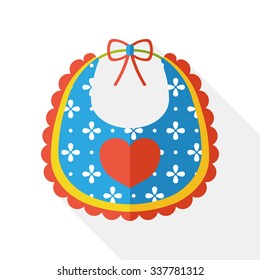 Baby bib flat icon