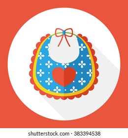Baby bib flat icon