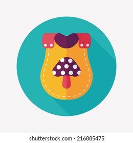 baby bib flat icon with long shadow,EPS 10