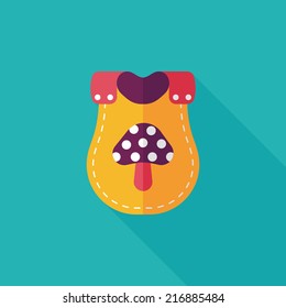 baby bib flat icon with long shadow,EPS 10