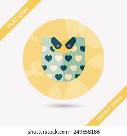 baby bib flat icon with long shadow,EPS 10