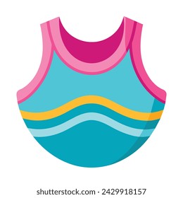 Ilustración plana del vector del bebé en el fondo blanco.