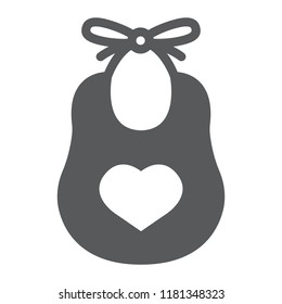 Baby bib glyph icon, child and clothes, wear sign, vector graphics, a solid pattern on a white background, eps 10. svg