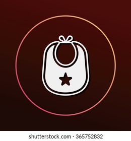 Baby bib icon