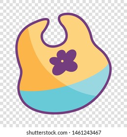 Baby bib icon. Cartoon illustration of baby bib vector icon for web