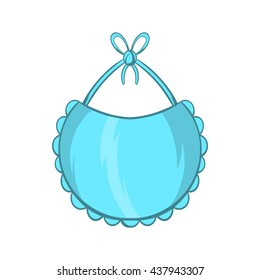 Baby bib icon, cartoon style