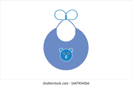 Baby bib icon. Infant care and feeding usage. Vector illustration