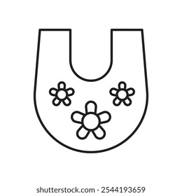 Baby bib icon. isolated vector icon.