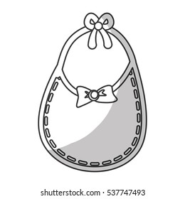 baby bib icon over white background. vector illustration