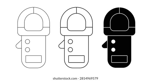 Baby Bib Icon Set  Infant Feeding Apron, Toddler Mealtime Accessory, Baby Clothing, Outline  Silhouette Vector Collection